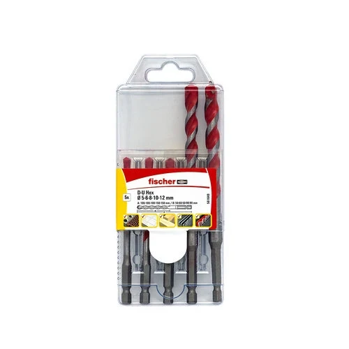 5 pz set punte d-u hex 5-12 mm diam. 5-12 mm