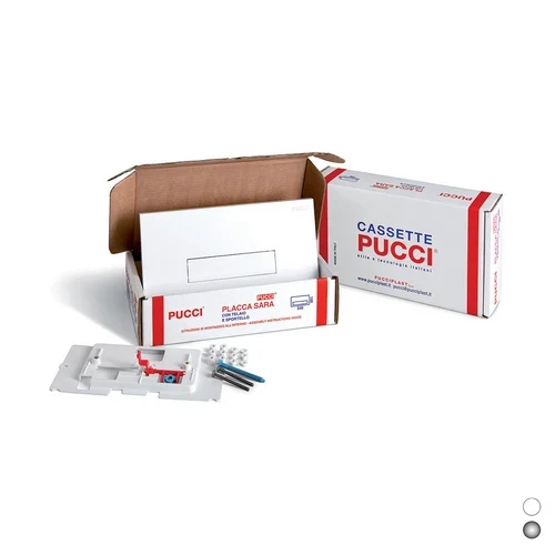 Kit placca sara sp. 12 mm per cassette pucci dal 1992 al 2010 bianco