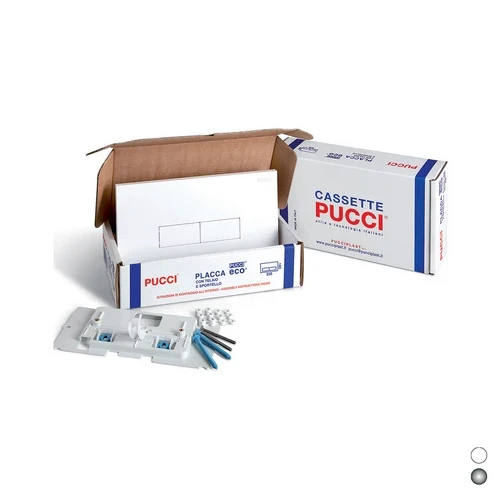 Kit placche eco sp. 12 mm per cassette pucci dal 1992 al 2010 bianco