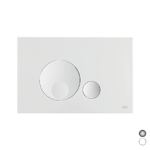 Placca doppio scarico globe bianca