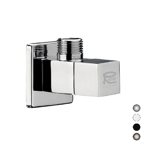 Rubinetto sottolavabo d arredo mod. quadro bianco opaco 1/2x1/2