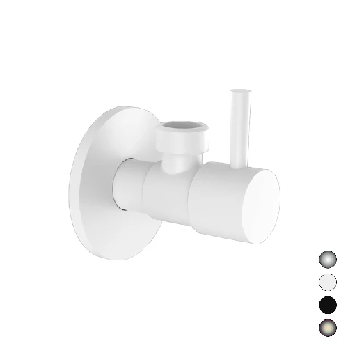 Rubinetto sottolavabo d arredo mod. minimal 1/2x10 bianco opaco 1/2x1/2