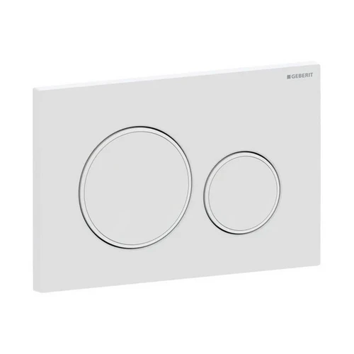 Placca di copertura 2 tasti sigma 20 geberit cromo opaca -bordi tasti cromo