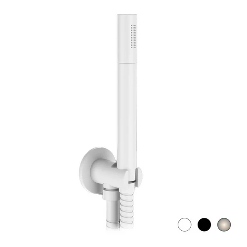 Kit doccetta minimale tonda nichel spazzolato opaco