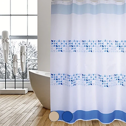 Tenda per doccia in tessuto poliestere porto cm 180x200 beige