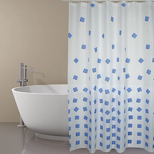 Tenda per doccia in tessuto poliestere thika cm 180x200 blu
