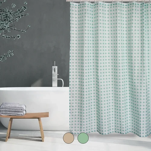 Tenda per doccia in tessuto poliestere camberra cm 180x200 verde