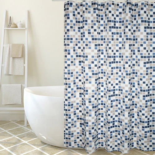 Tenda per doccia in tessuto poliestere mosaiko cm 180x200
