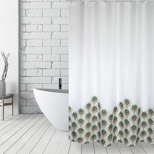 Tenda per doccia in tessuto poliestere peacock cm 180x200