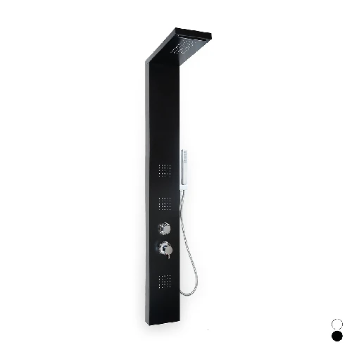 Pannello doccia multifunzione mod. manhattan alluminio nero