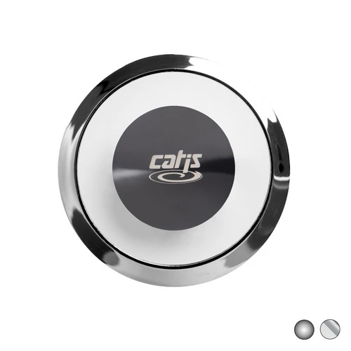 Pulsante catis per ecostop bianco-cromo