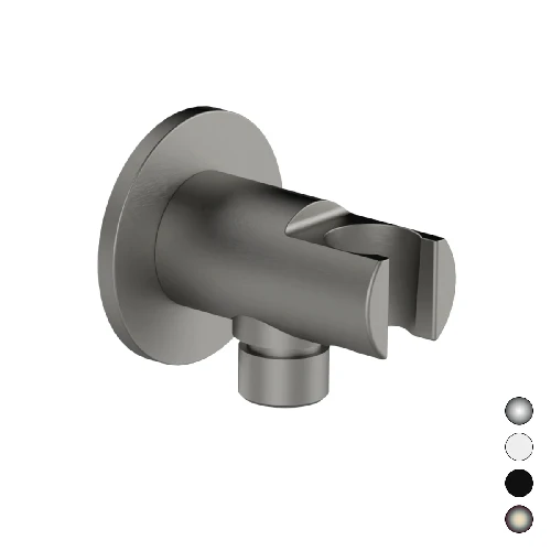 Supporto minimal con presa acqua nero opaco