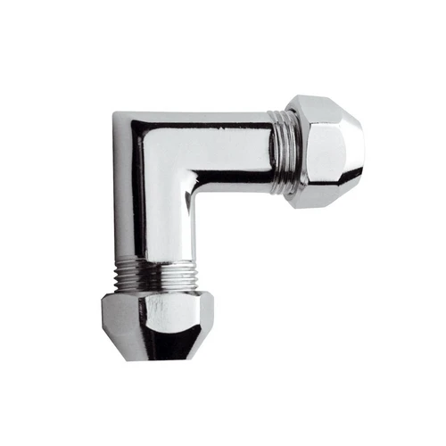 Raccordo curvo con guarnizione e dadi conici 10x10 mm