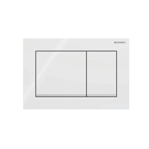 Placca di comando 2 tasti omega 20 squadrata cromo luc. bordoinf cromo sati