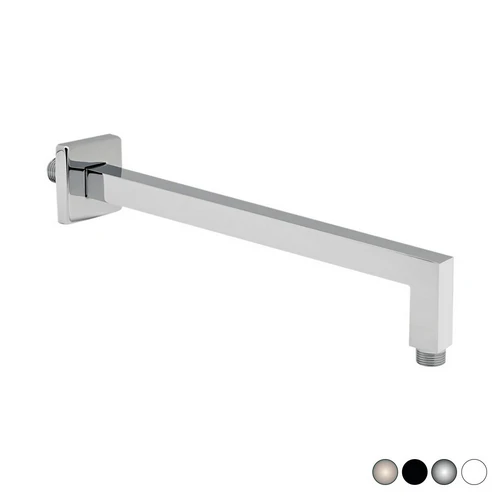 Braccio doccia quadrato pesante bianco opaco cm 40