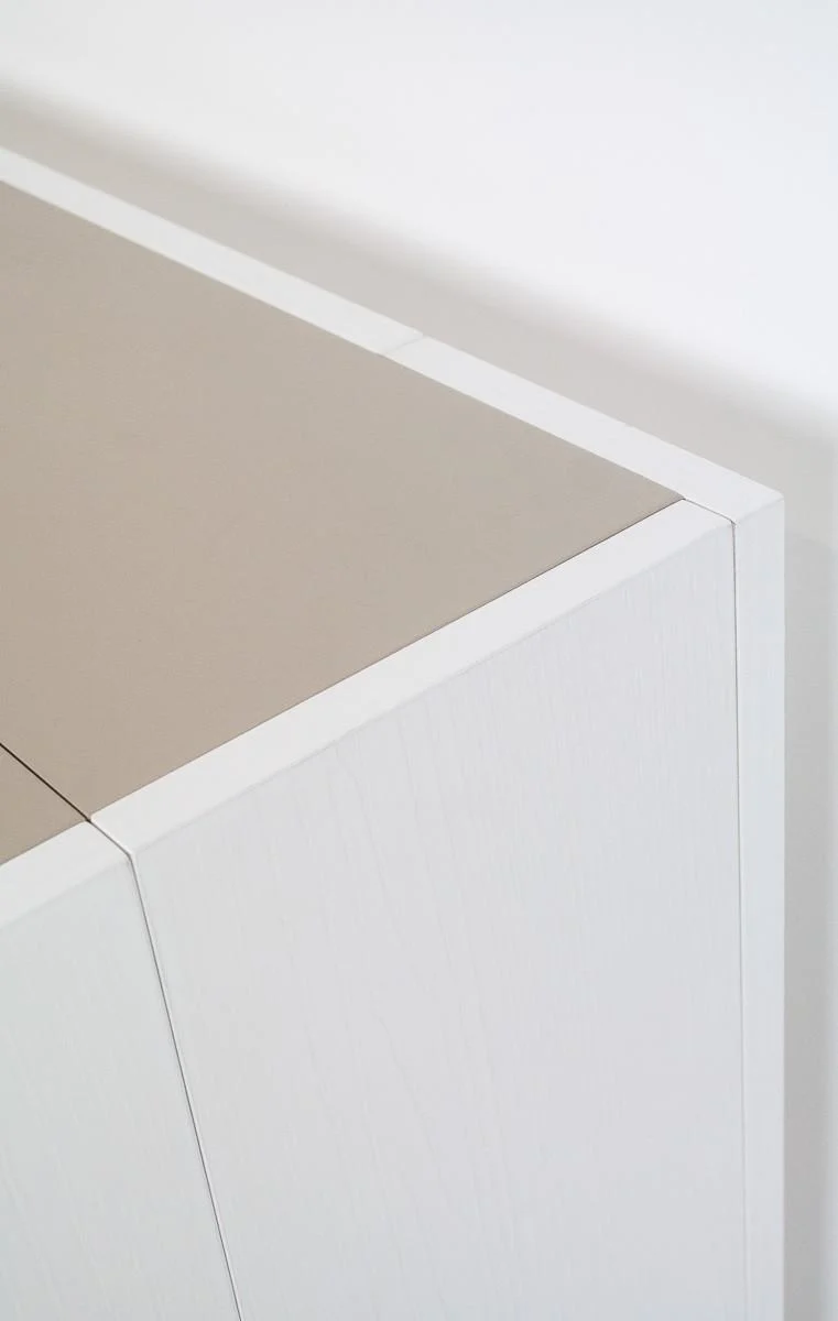 Consolle Allungabile in Legno H78x42,5x90/302cm Itamoby Box Bianco Frassino e Corda Classica