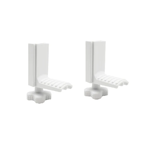 Kit 2 staffe e 2 viti per bloccaggio ciambella bianco
