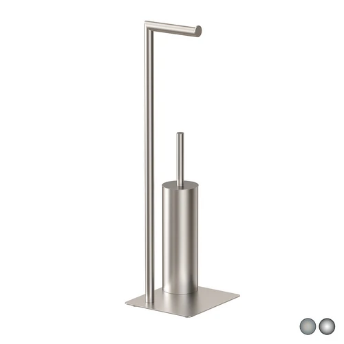 Piantana porta scopino poseidon cromo cm 20 x h. 64 2 x 18