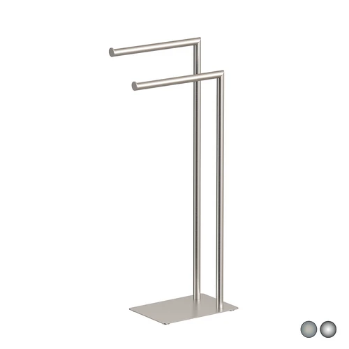 Piantana porta asciugamani poseidon spazzolato cm 18 x h.77 2x33 5
