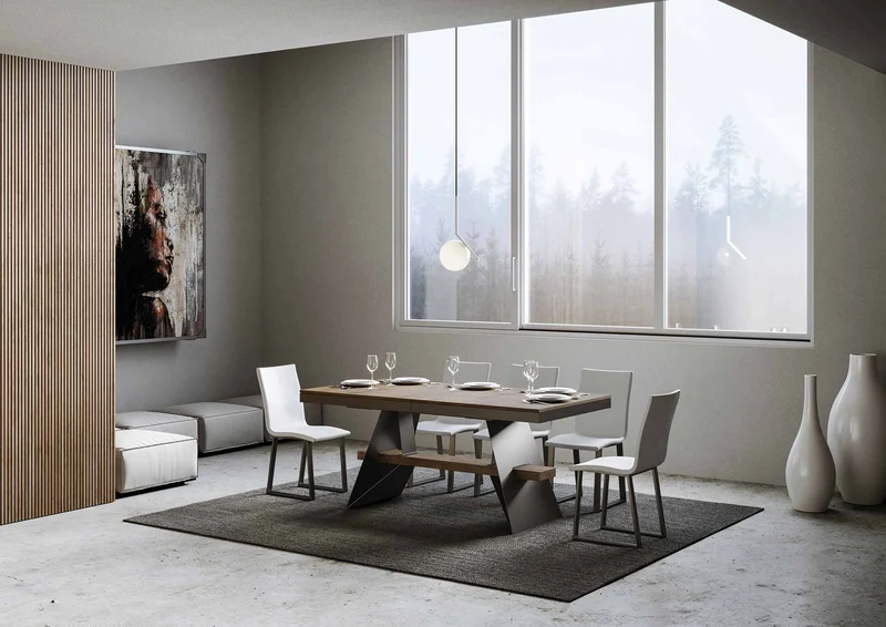 Tavolo Allungabile 160-264x90x77 cm Baita Evolution Noce