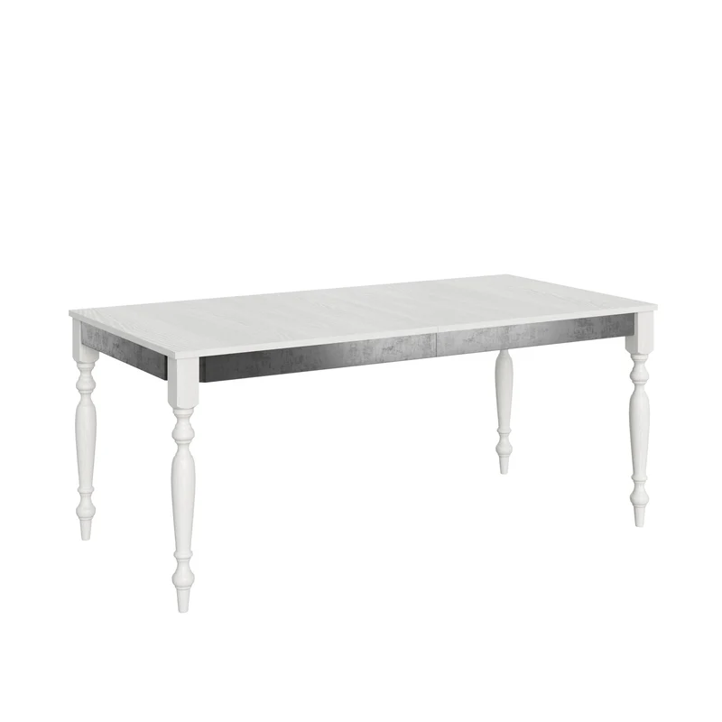 Tavolo Allungabile 180-284x90x80 cm Romagna Iron Bianco Frassino