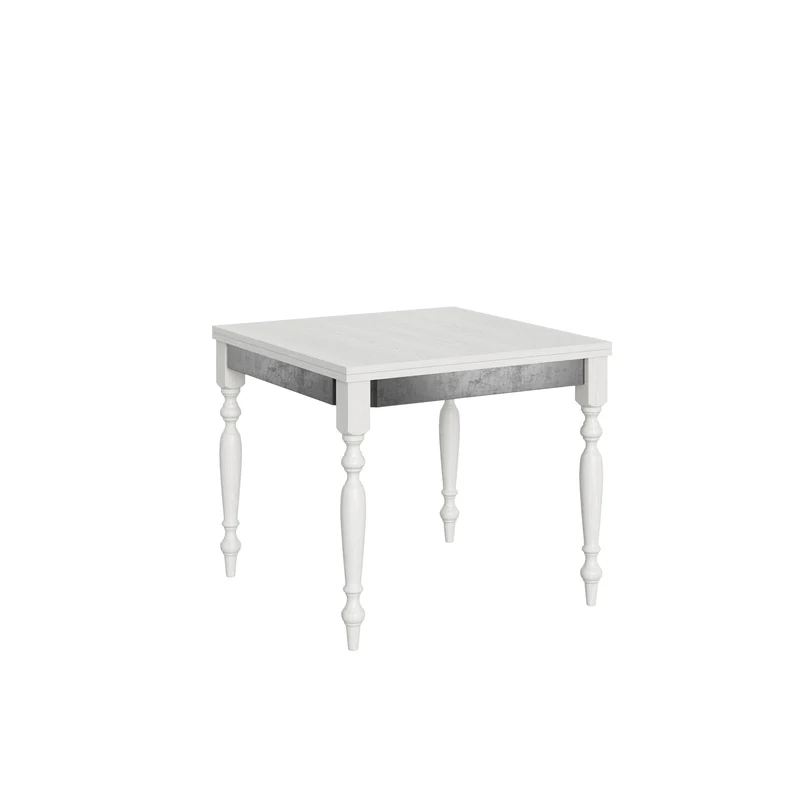 Tavolo Allungabile 90-180x90x78/80 cm Romagna Librox Bianco Frassino