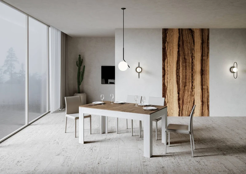 Tavolo Allungabile 160-220x90x77 cm Bibi Mix Noce