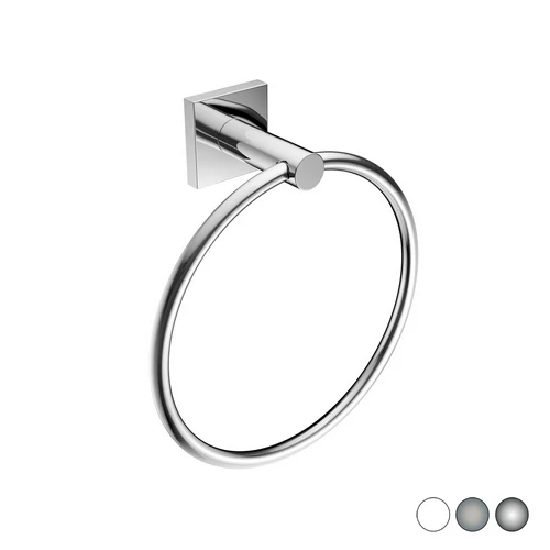 Porta asciugamani ad anello mod. hotel maison spazzolato cm 19 x h.21 x 7 4