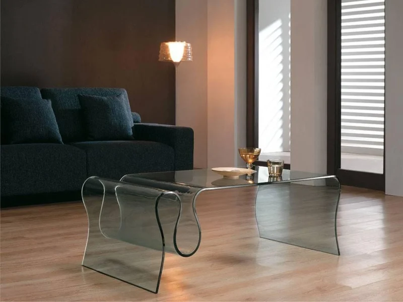 Tavolo in Vetro H45x60x120cm Itamoby Wave Trasparente