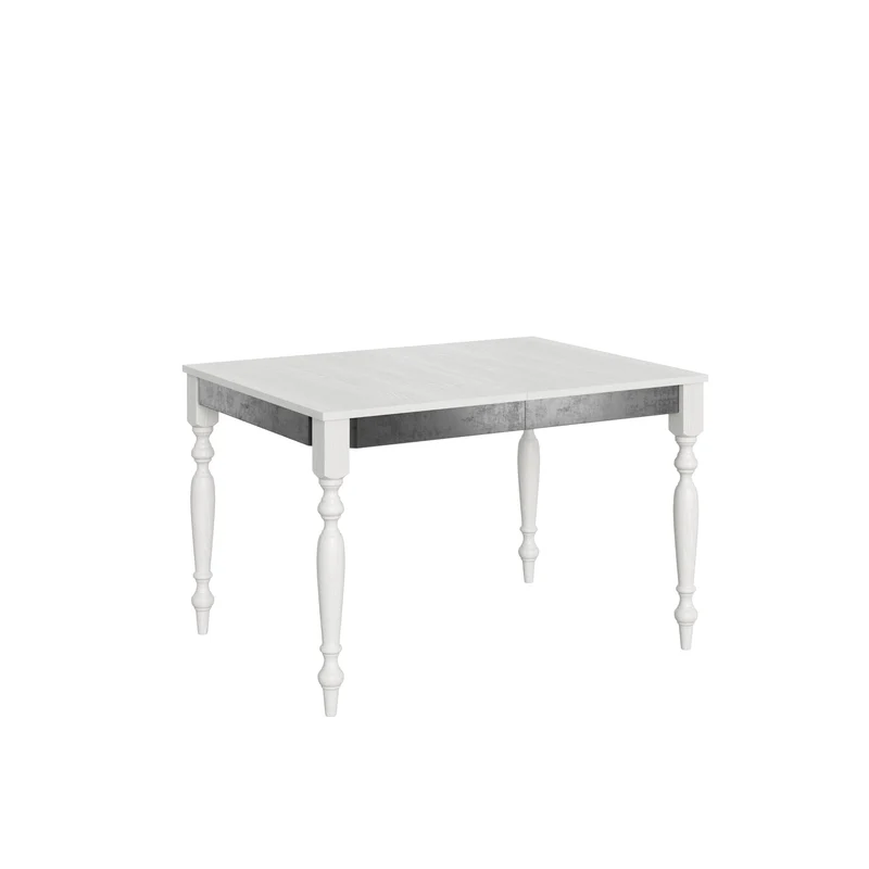Tavolo Allungabile 120-224x90x80 cm Romagna Iron Bianco Frassino