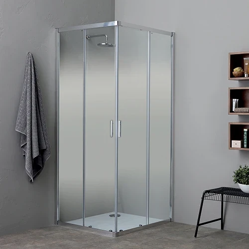 Lato singolo porta doccia scorrevole fast plus cristallo cm 72-74 profilo cro/vetr. trasp