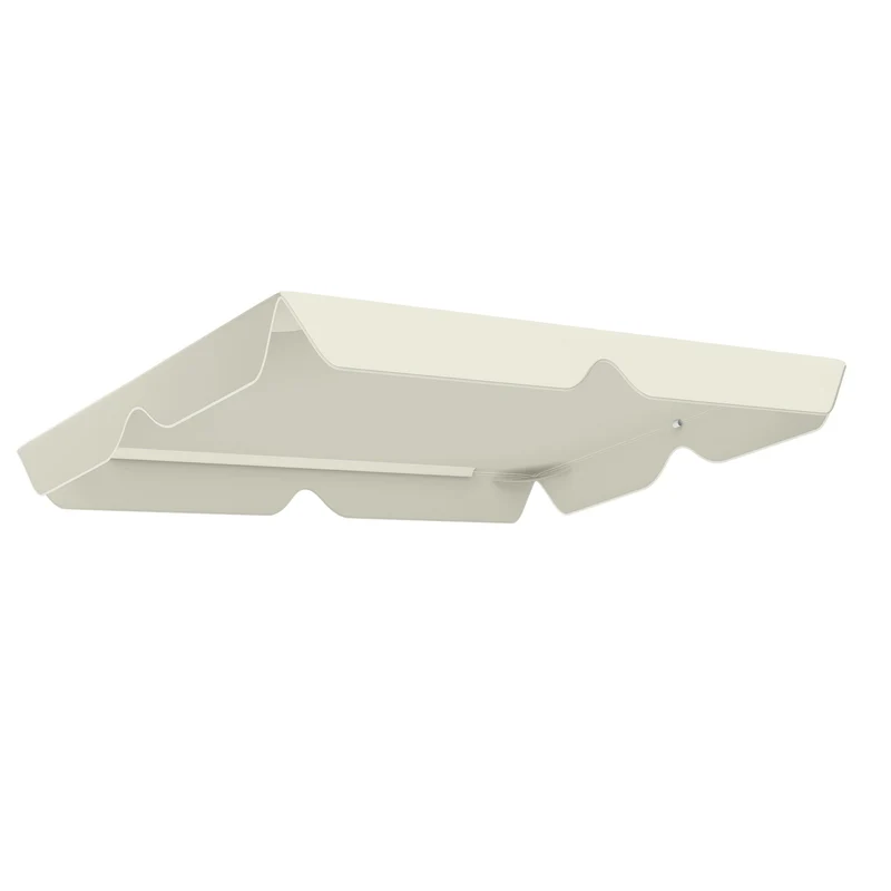 Tetto di Ricambio per Dondolo 3 Posti 210x145 cm Impermeabile in Tessuto Oxford Bianco Crema