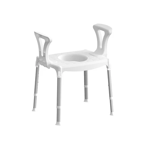 Sedia comoda con braccioli bianco