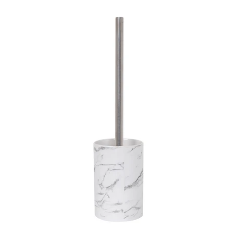 Porta scopino toscana con supporto in ceramica bianco
