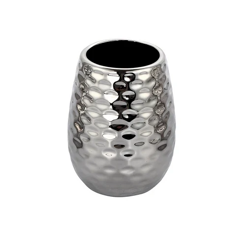 Porta spazzolino in ceramica phoenix argento