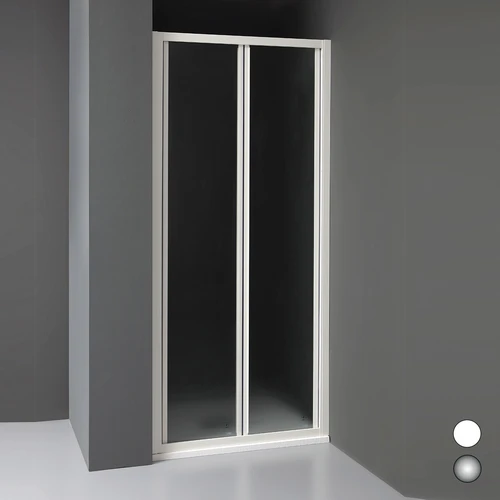 Porta doccia a libro fast 2000 cristallo cm 77-81 profilo cro/vetr. trasp