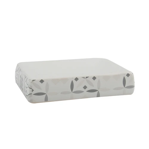 Porta sapone in ceramica evora bianco grigio
