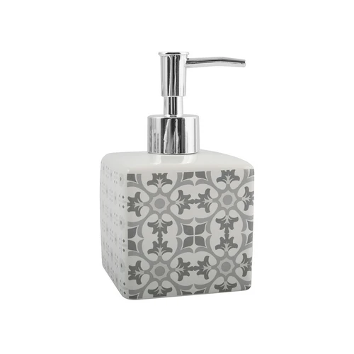 Dispenser sapone in ceramica evora bianco grigio