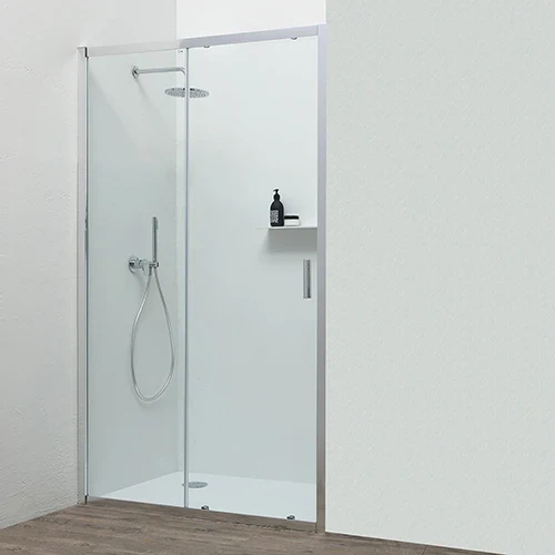 Nicchia doccia scorrevole 2 ante fast plus cristallo cm 117-121 profilo cro/vetr. tr