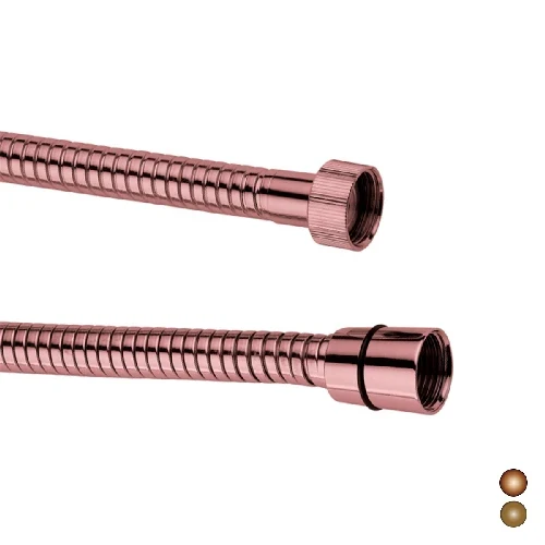 Flessibile doccia in ottone - attacco 1/2f x 1/2f rame cm 150