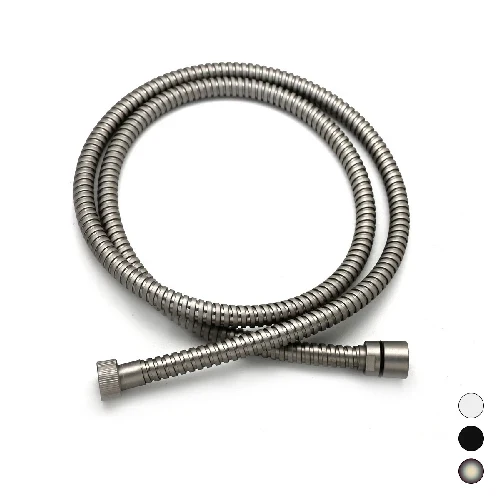 Flessibile doccia in ottone nero opaco cm 150
