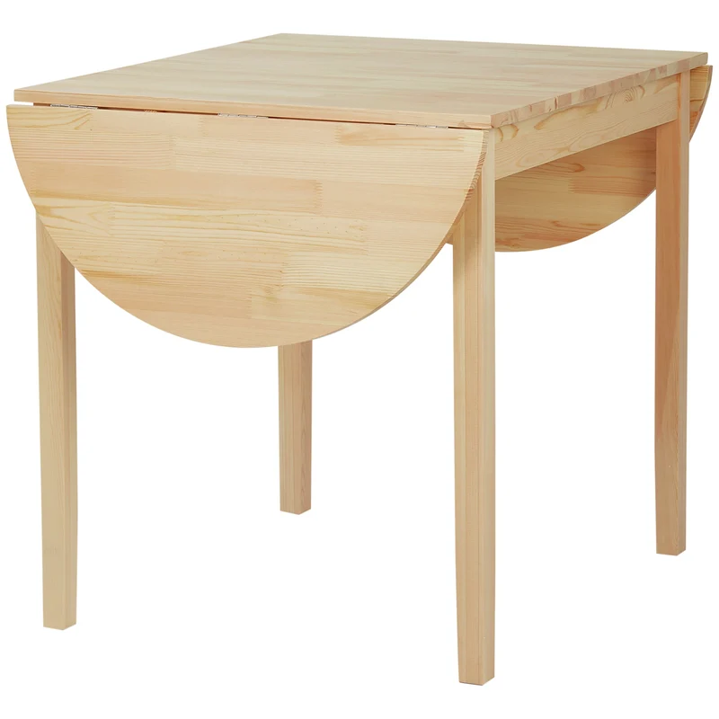 Tavolo Allungabile a Ribalta 140x70x75 cm per 4-6 Persone in Legno di Pino