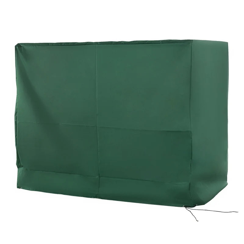Copertura per Dondolo da Giardino a 3 Posti 240x133x185 cm Tessuto Oxford con Chiusura a Corda Verde Verde