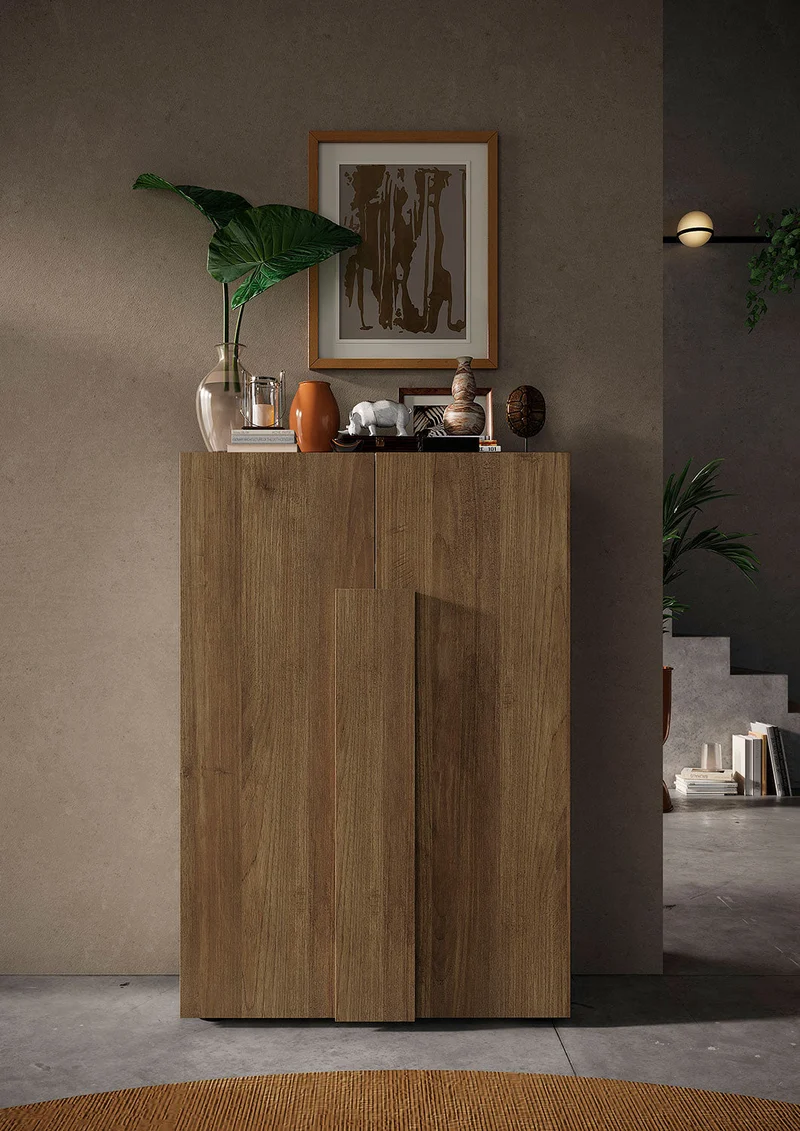 Mobile Multiuso 2 Ante con 5 Ripiani 78x37x116 cm Jupiter Mercure