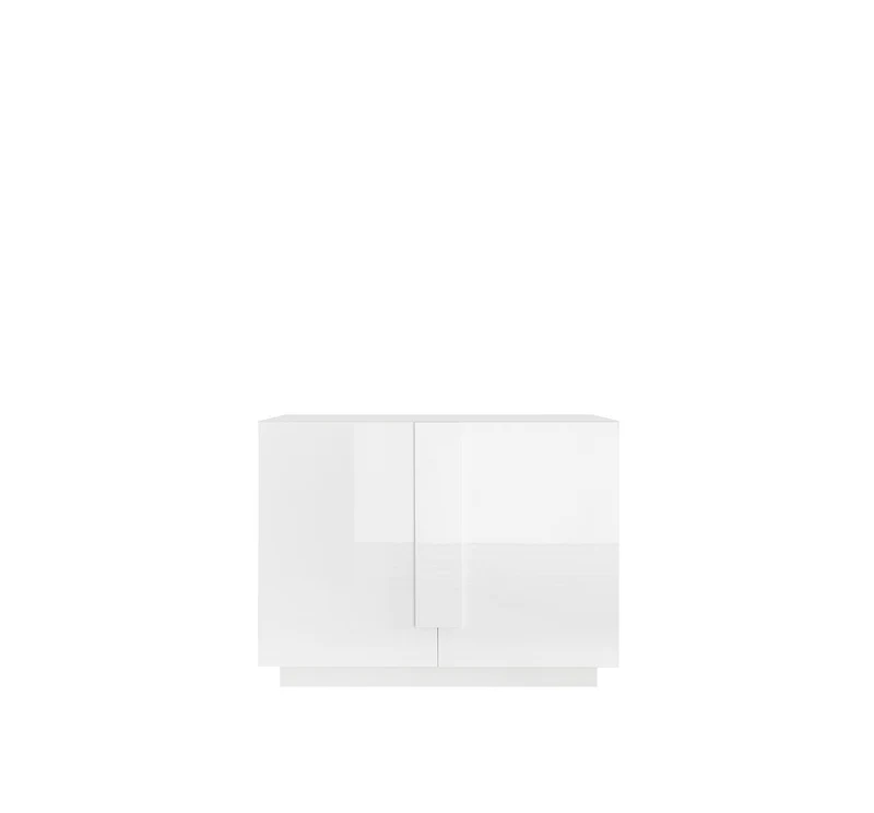 Madia Design Moderno 2 Ante Jupiter 120x44x90 cm Bianco laccato lucido