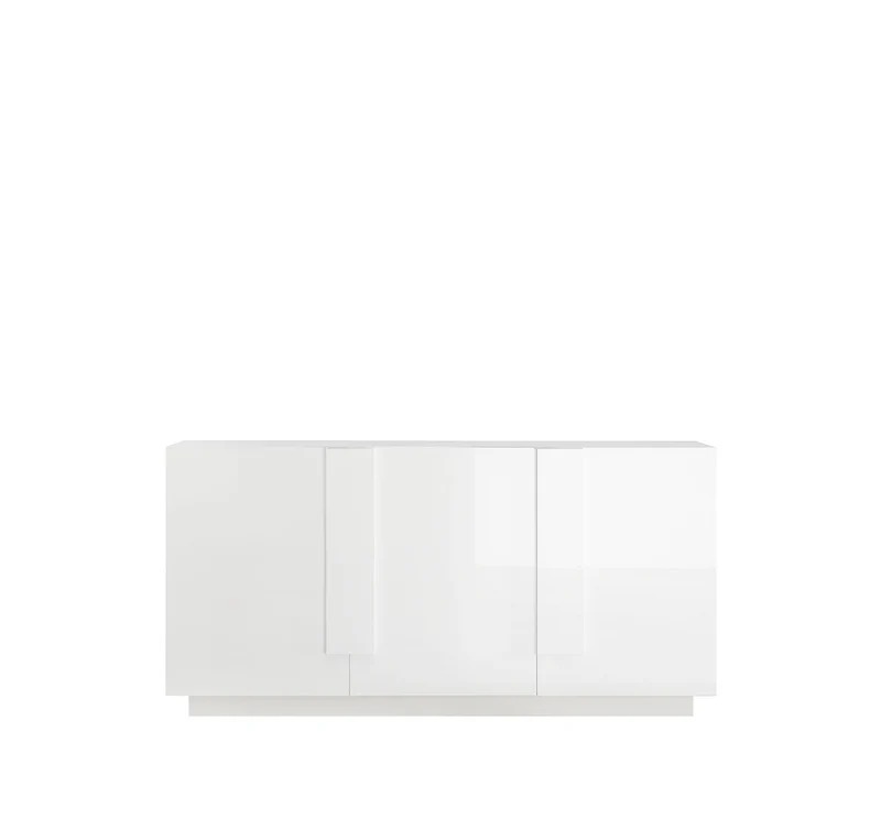 Madia Design Moderno 3 Ante Jupiter 182x44x90 cm Bianco laccato lucido